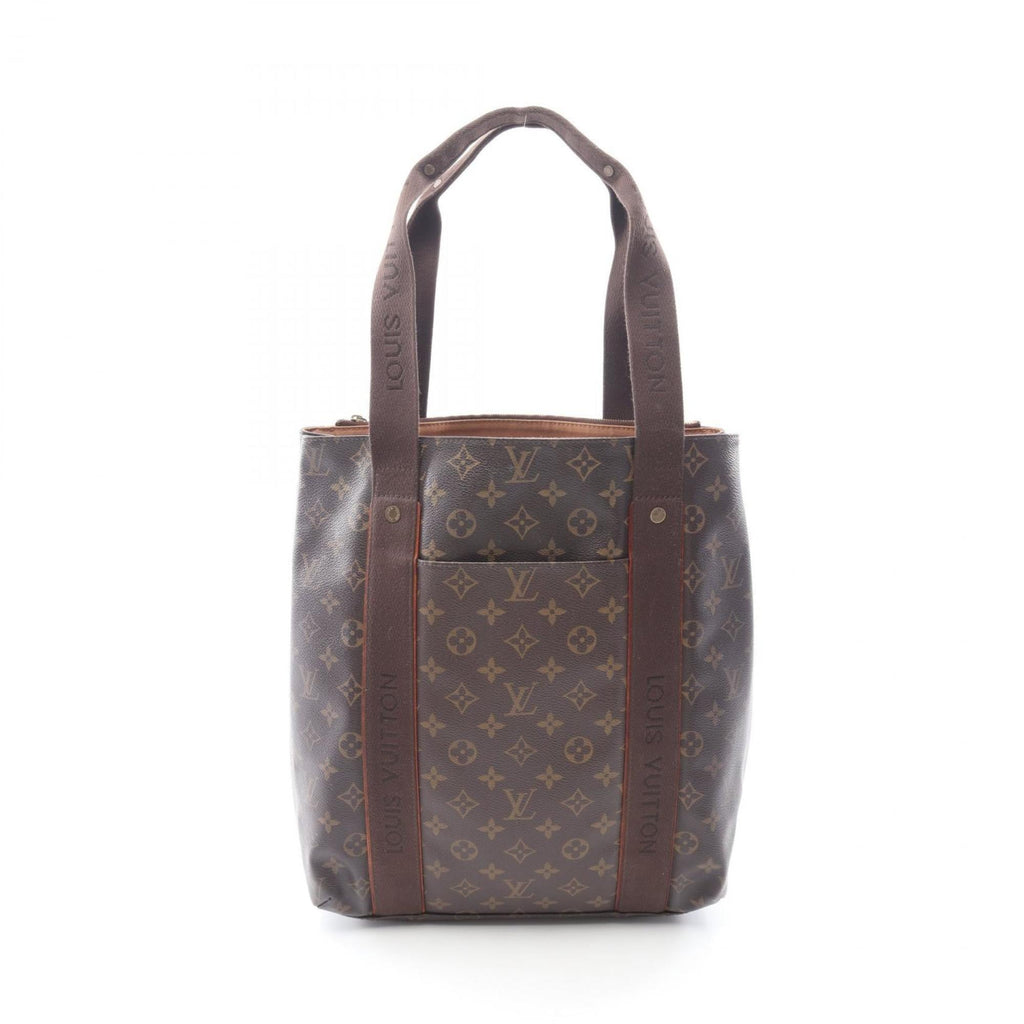 Louis Vuitton Brown Coated Canvas Leather Tote Bag (Pre-Owned)