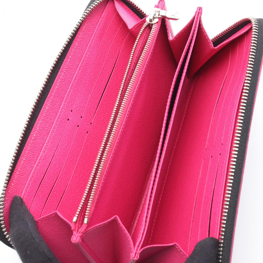 Louis Vuitton Black Hot Pink Noir Pink Leather Long Wallet (Bi-Fold) (Pre-Owned)