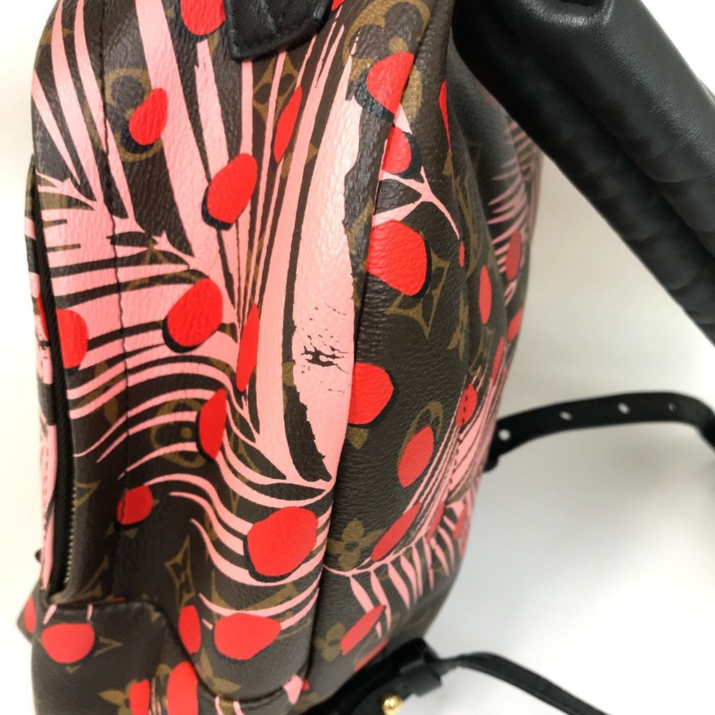 Louis Vuitton Brown Pink Red Color Monogram Backpack (Pre-Owned)