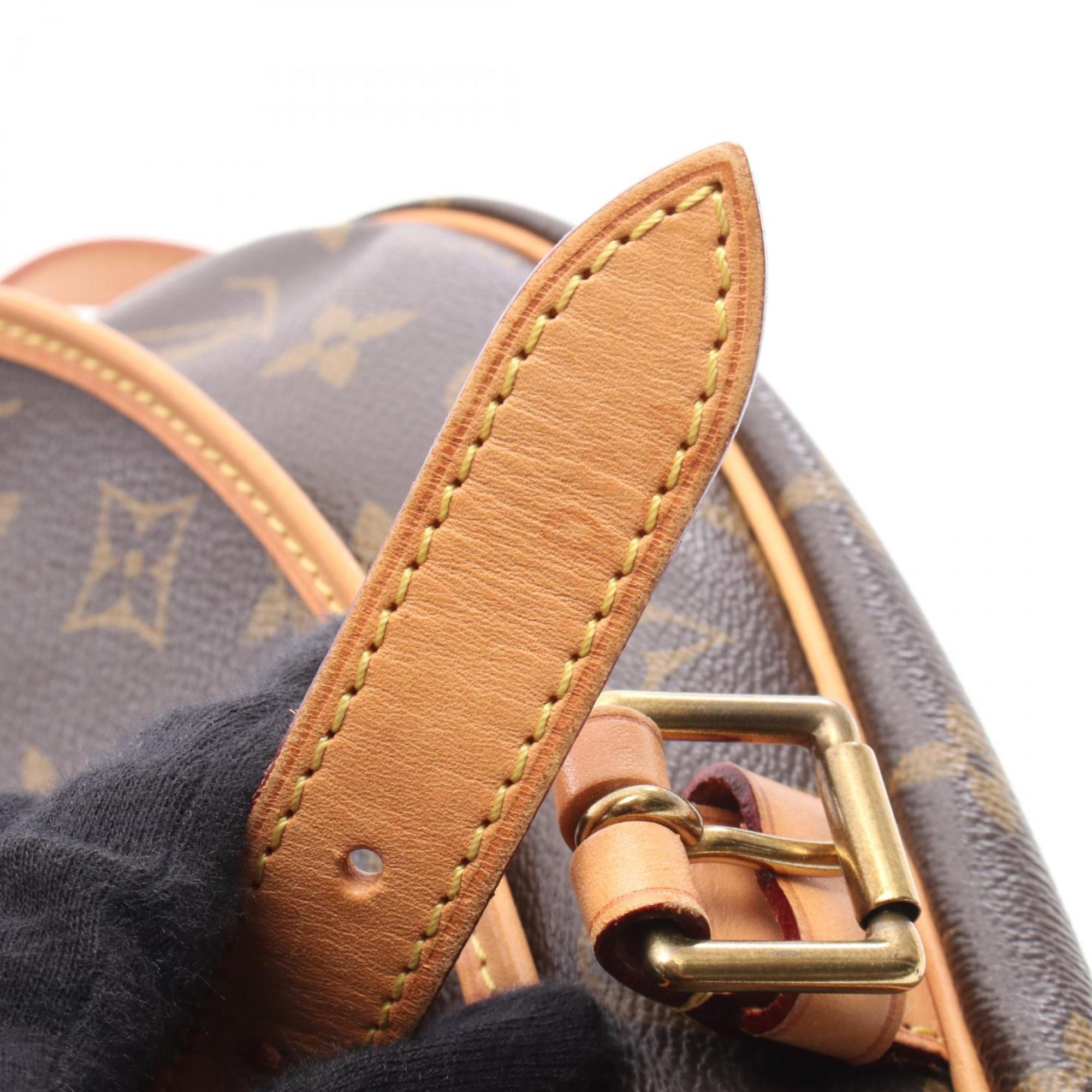 Louis Vuitton Brown Coated Canvas Leather Shoulder Bag (Pre-Owned)