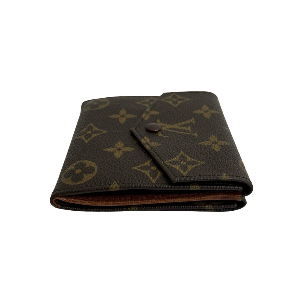 Louis Vuitton Brown Leather Pvc Wallet (Tri-Fold) (Pre-Owned)