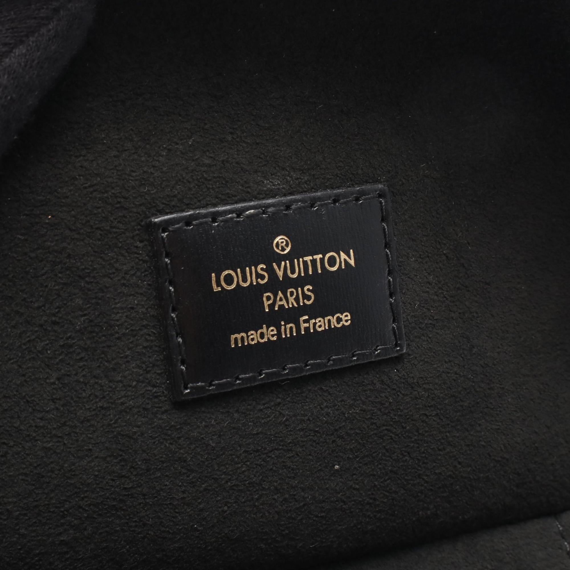 Louis Vuitton Black Brown Pvc Leather Handbag (Pre-Owned)