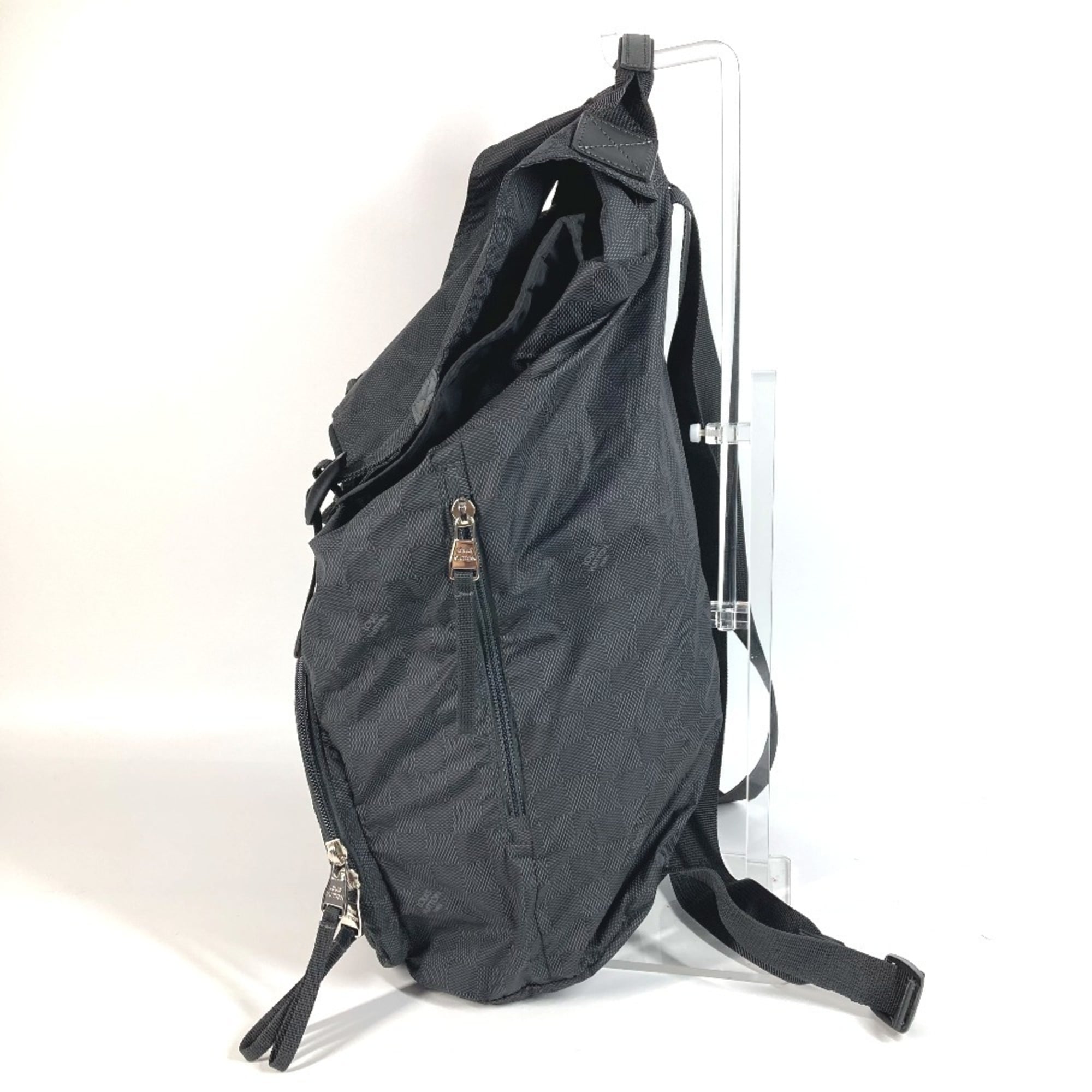 Louis Vuitton Damier Aventure Black Leather Nylon Backpack (Pre-Owned)