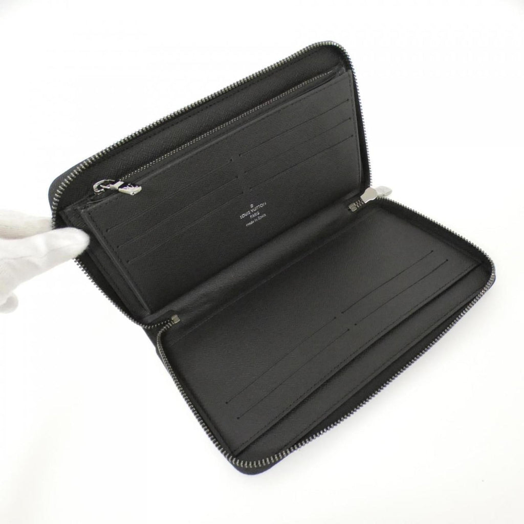 Louis Vuitton Black Coated Canvas Long Wallet (Bi-Fold) (Pre-Owned)