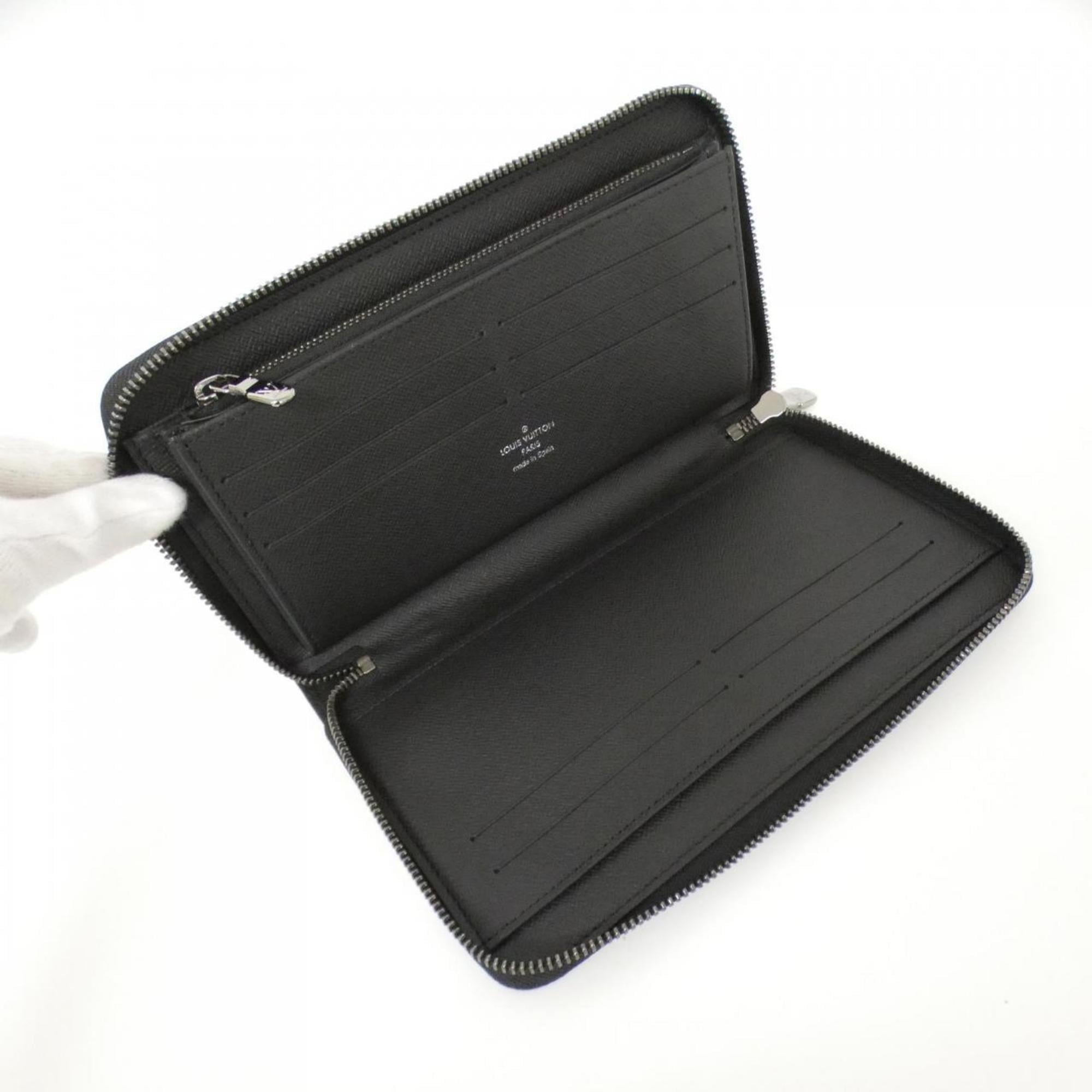Louis Vuitton Black Coated Canvas Long Wallet (Bi-Fold) (Pre-Owned)