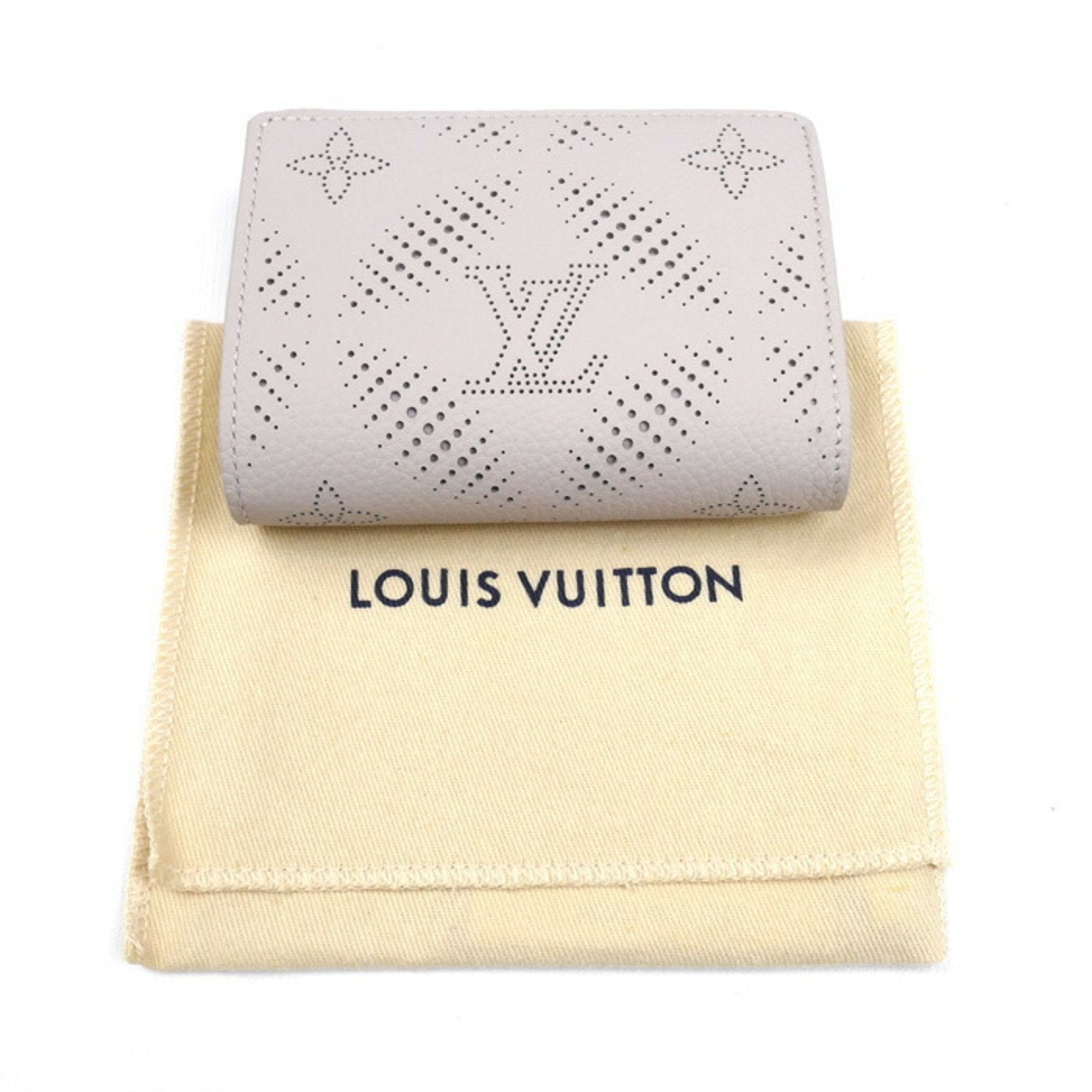 Louis Vuitton Grayish Pink Mahina Leather Wallet (Bi-Fold) (Pre-Owned)