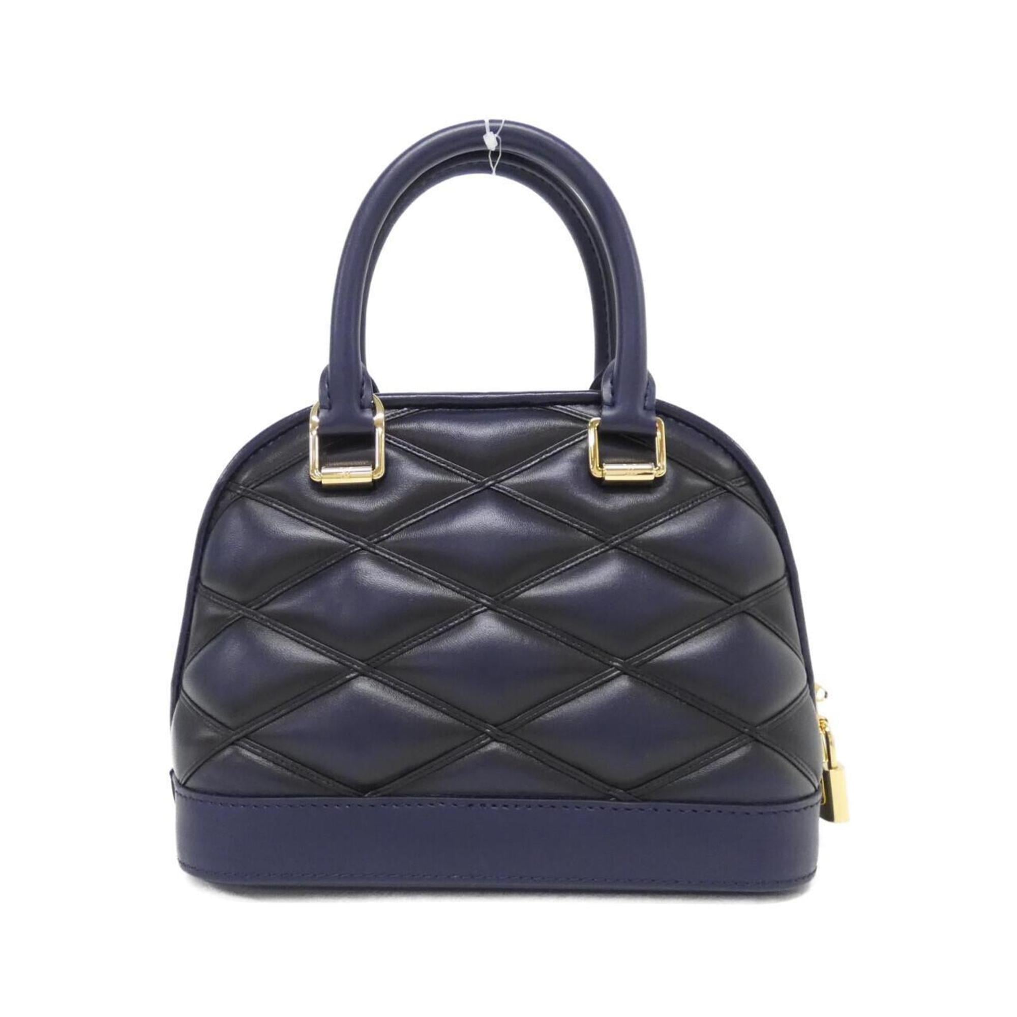 Louis Vuitton Navy Leather Handbag (Pre-Owned)