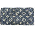 Louis Vuitton Monogram Blue Canvas Long Wallet (Bi-Fold) (Pre-Owned)
