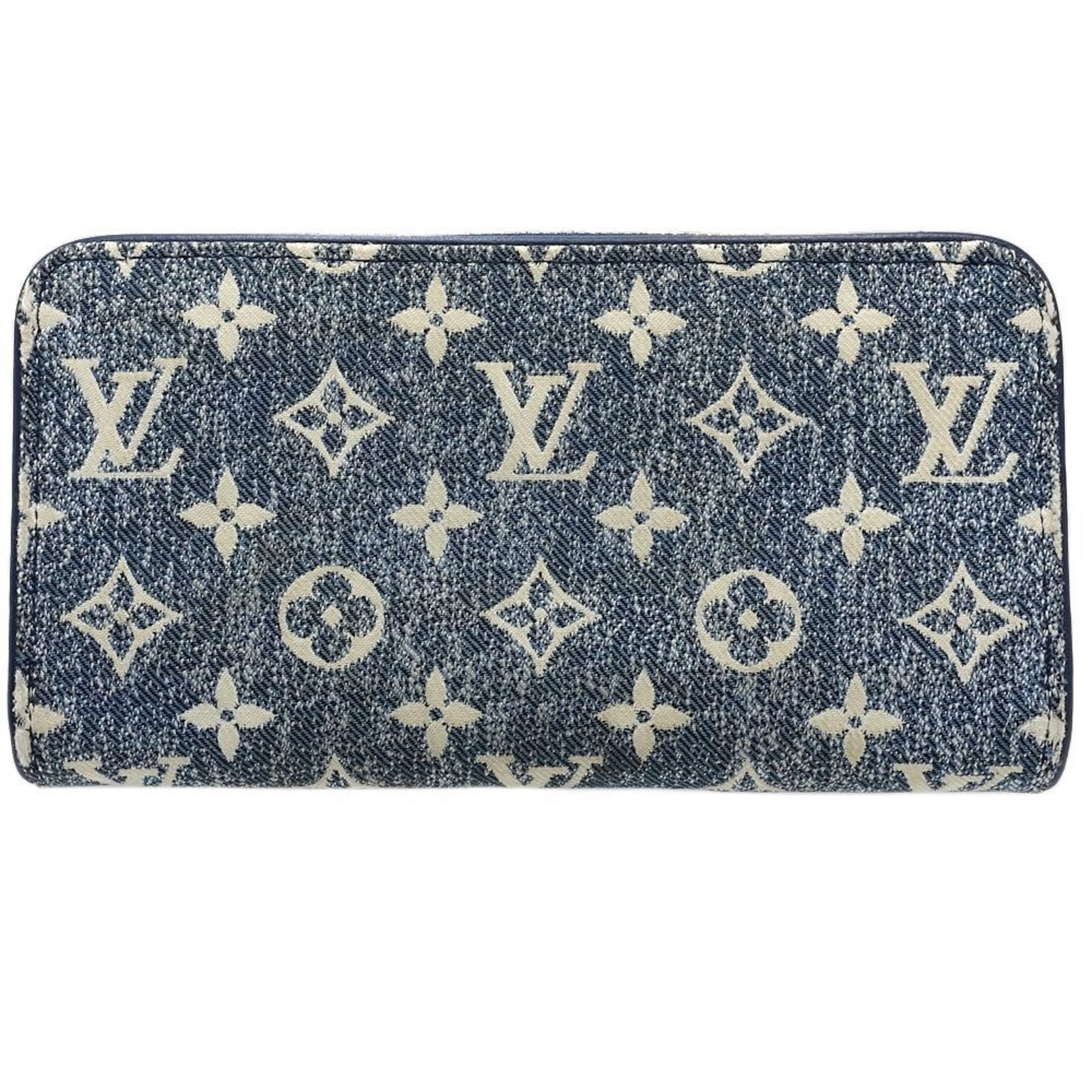 Louis Vuitton Monogram Blue Canvas Long Wallet (Bi-Fold) (Pre-Owned)