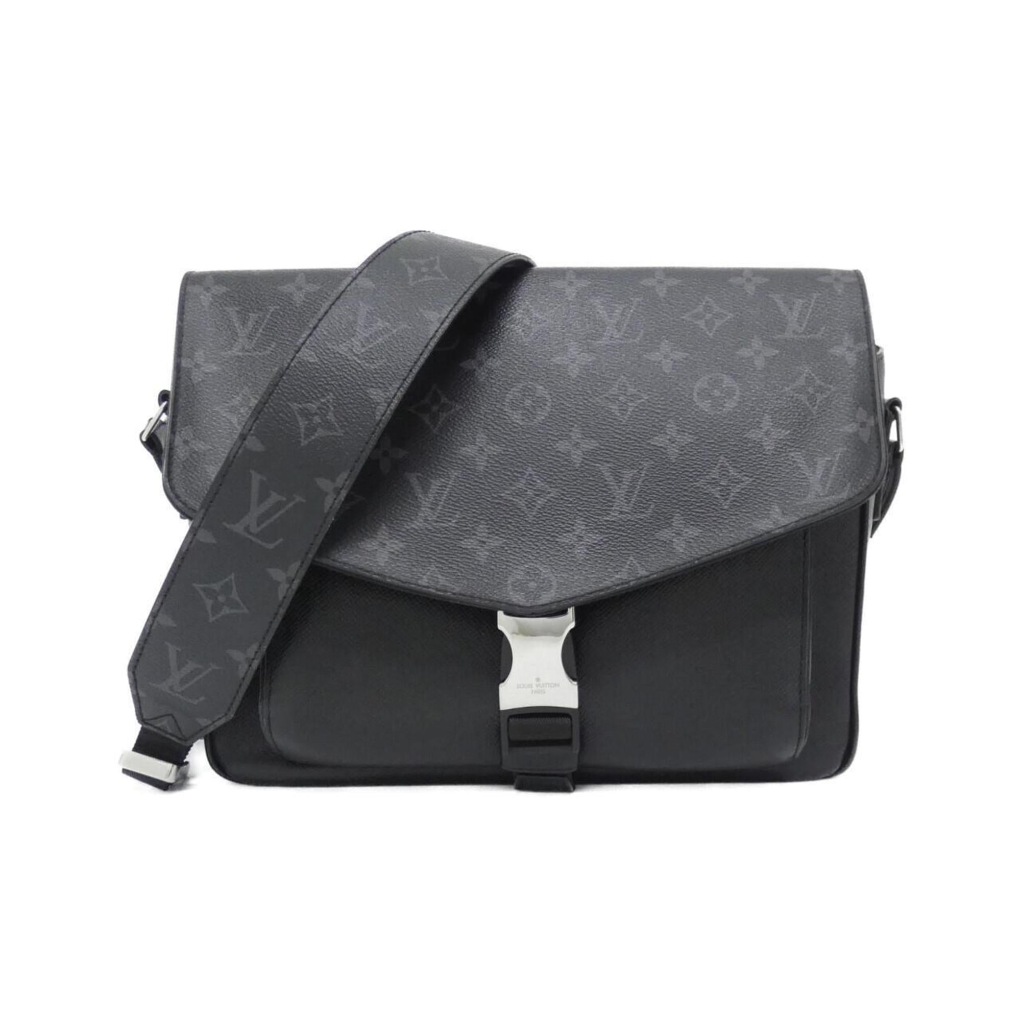 Louis Vuitton Black Coated Canvas Leather Shoulder Bag (Pre-Owned)