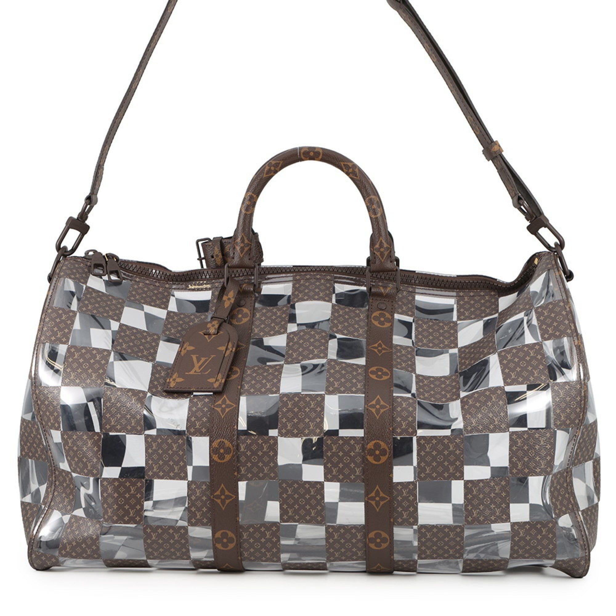 Louis Vuitton Brown Clear Pvc Boston Bag (Pre-Owned)