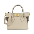 Louis Vuitton Grayish Coated Canvas Leather Handbag (Pre-Owned)