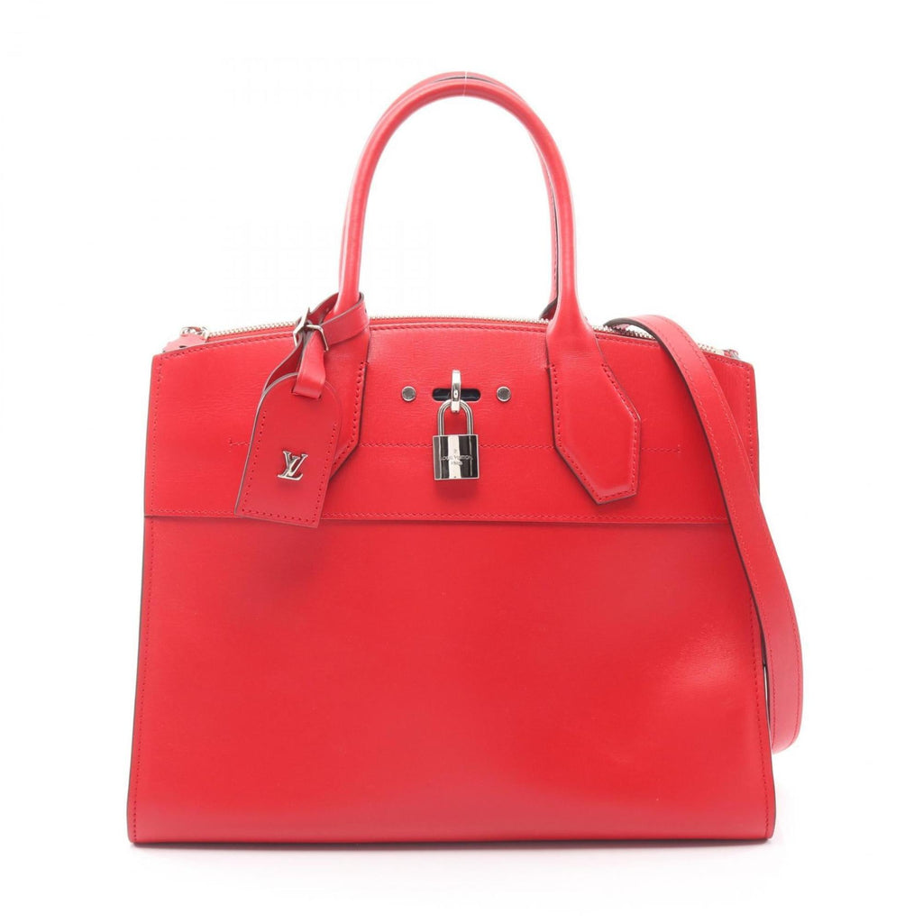 Louis Vuitton Red Color Leather Handbag (Pre-Owned)