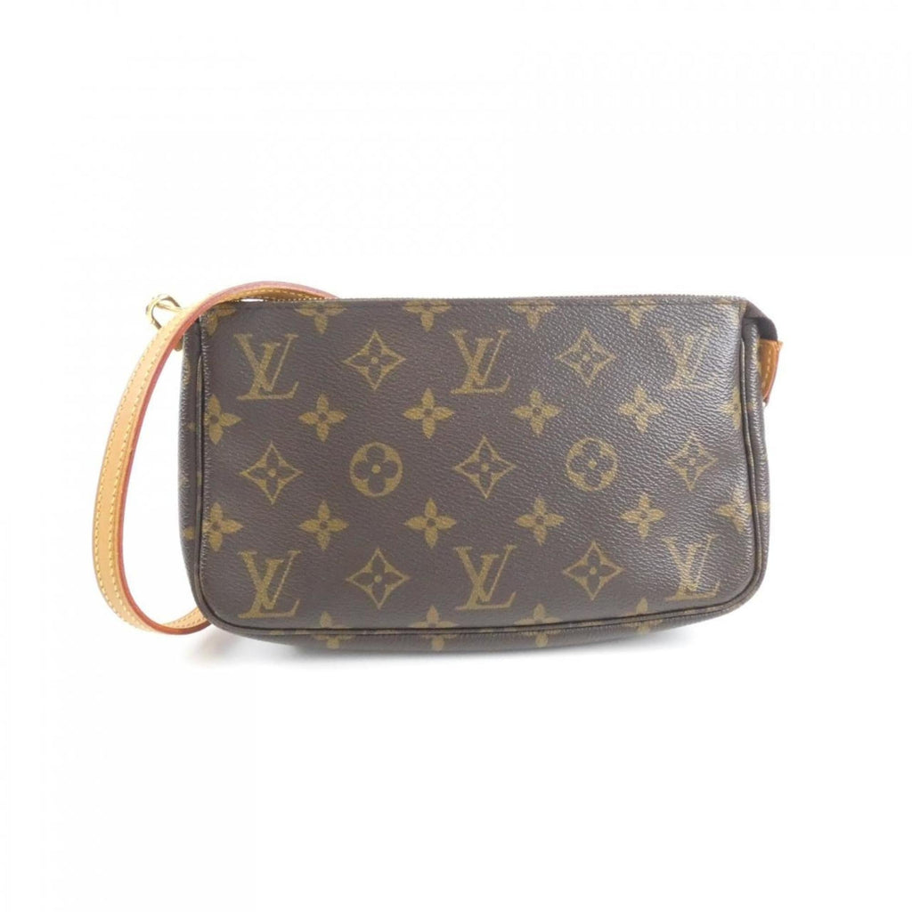 Louis Vuitton Marron Coated Canvas Pochette Pouch (Pre-Owned)