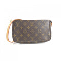 Louis Vuitton Marron Coated Canvas Pochette Pouch (Pre-Owned)