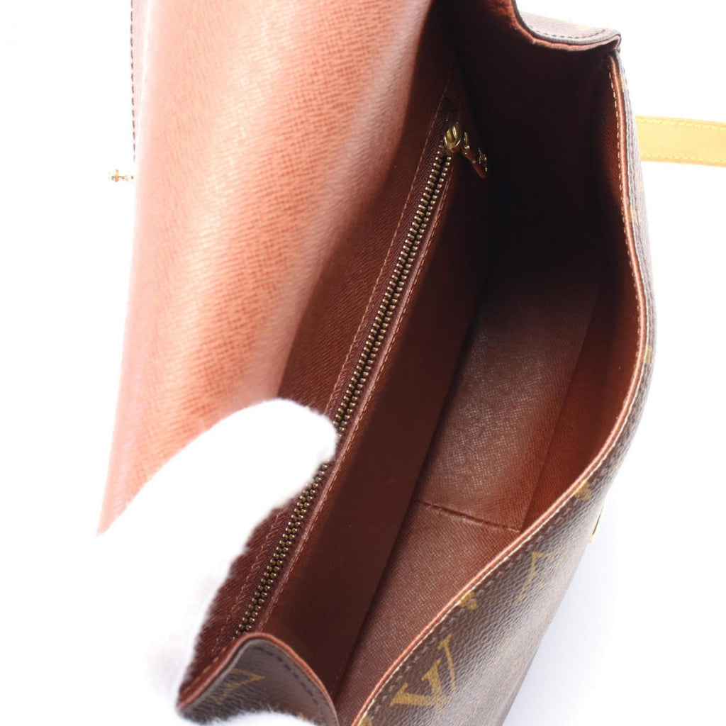 Louis Vuitton Monogram Brown Coated Canvas Leather Shoulder Bag (Pre-Owned)