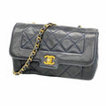 Vintage CC Chain Flap Bag Quilted Lambskin Small