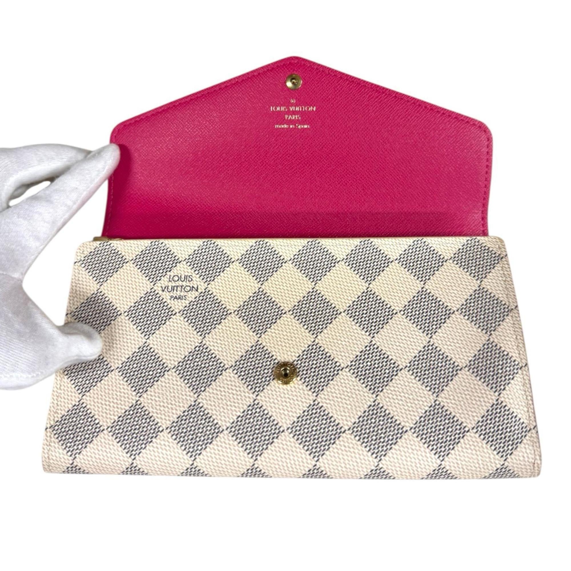 Louis Vuitton Damier Azur Damier Azur White Damier Azur Long Wallet (Bi-Fold) (Pre-Owned)