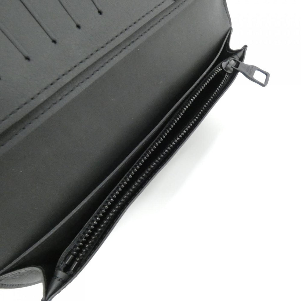 Louis Vuitton Black Leather Long Wallet (Bi-Fold) (Pre-Owned)
