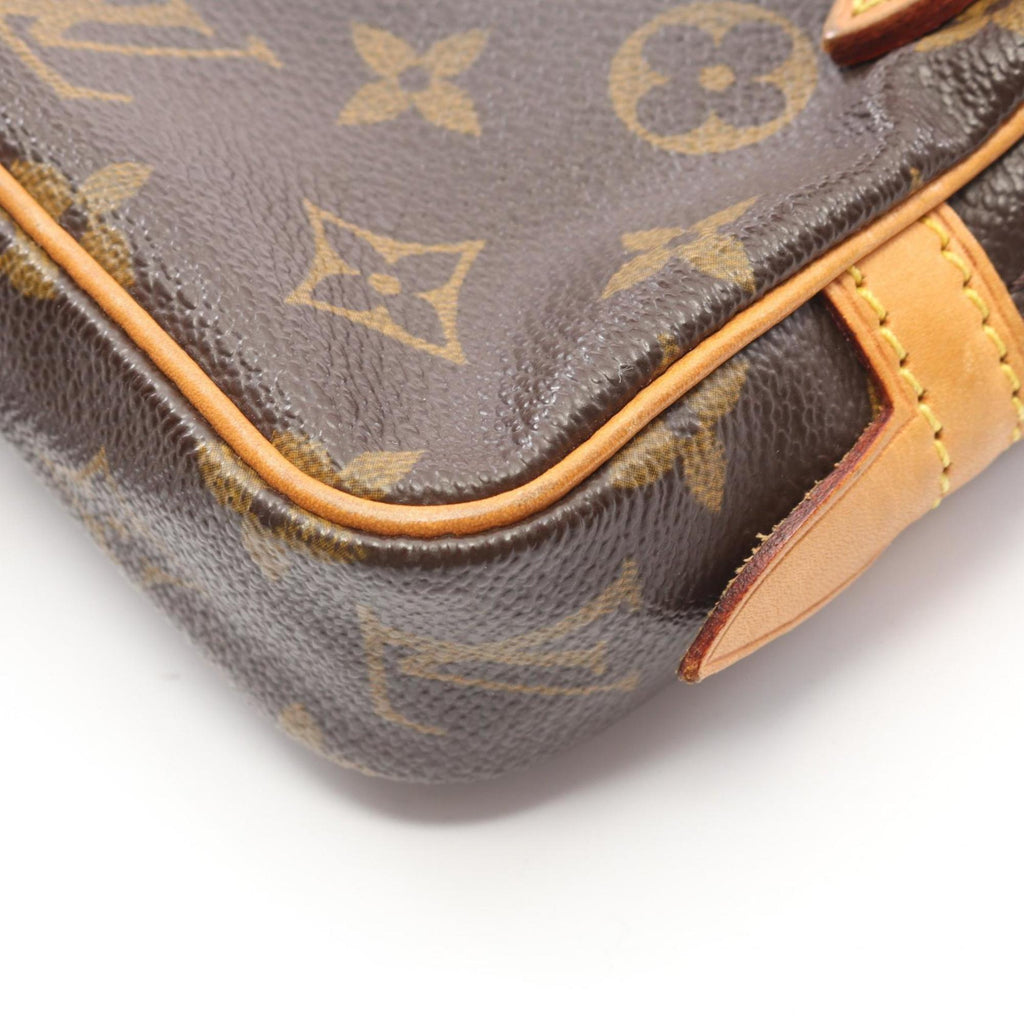 Louis Vuitton Brown Coated Canvas Leather Shoulder Bag (Pre-Owned)