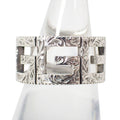Arabesque Square G Wide Ring Sterling Silver