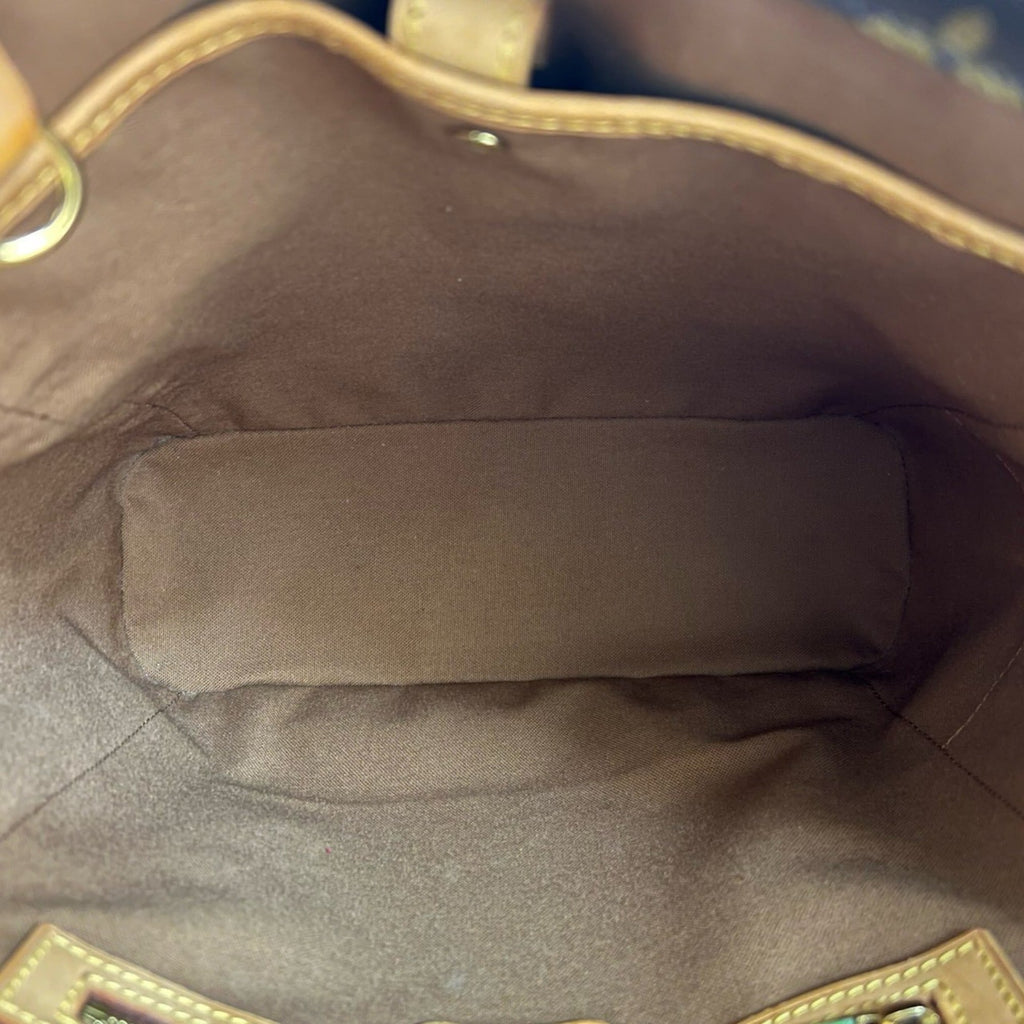 Louis Vuitton Brown Leather Pvc Handbag Tote Bag (Pre-Owned)