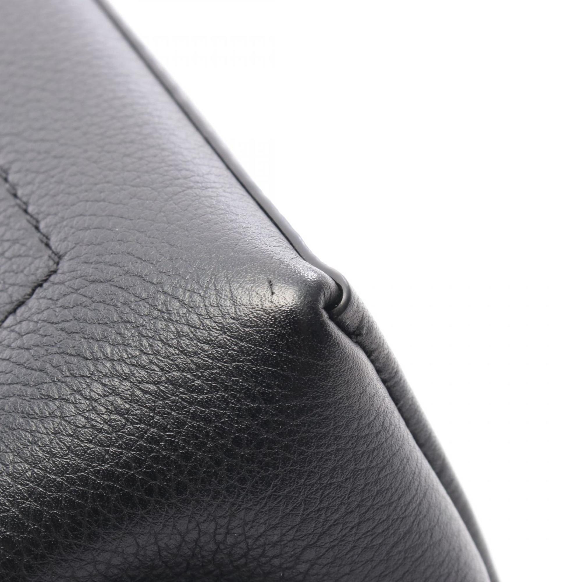 Louis Vuitton Black Noir Leather Handbag (Pre-Owned)
