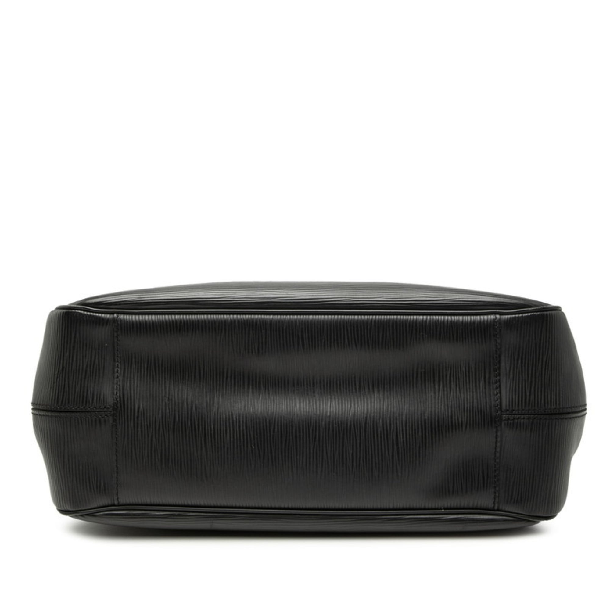 Louis Vuitton Black Noir Leather Handbag Tote Bag (Pre-Owned)