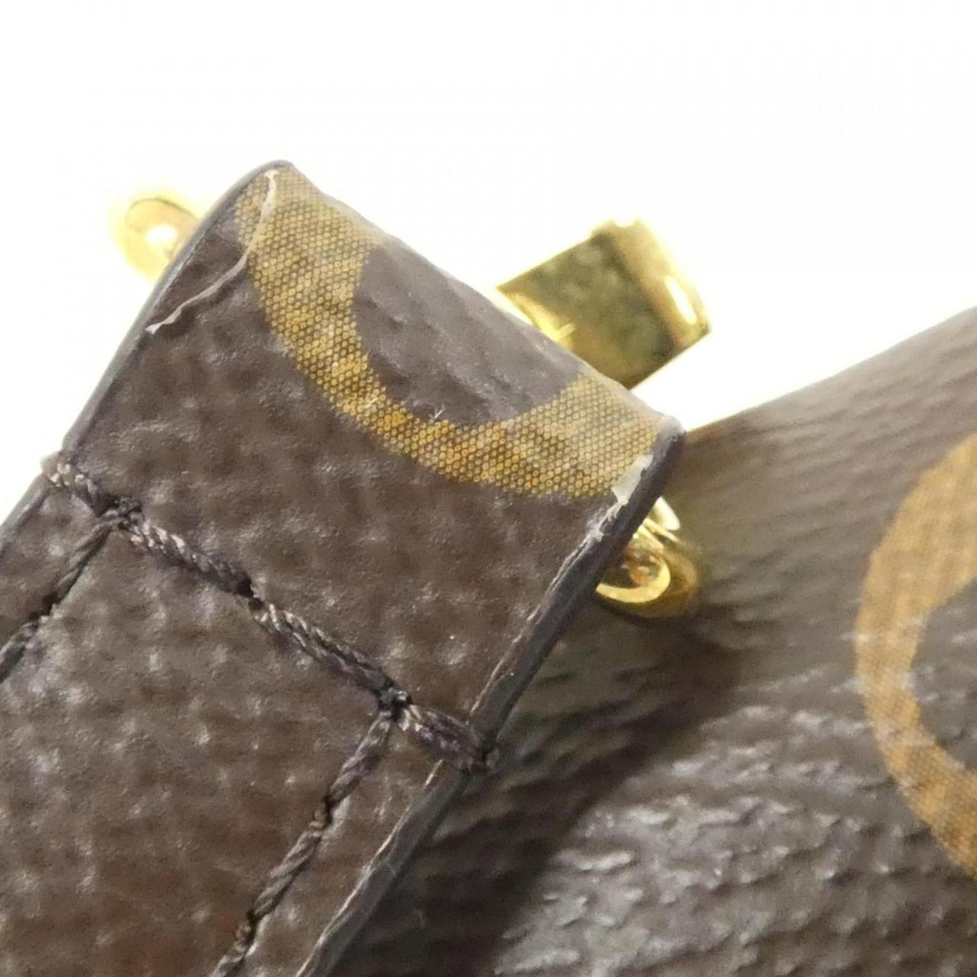 Louis Vuitton Marron Coated Canvas Leather Handbag (Pre-Owned)