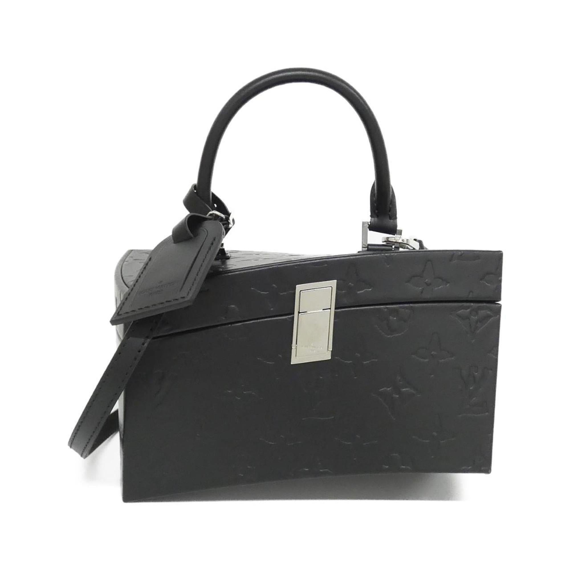 Louis Vuitton Black Leather Handbag (Pre-Owned)