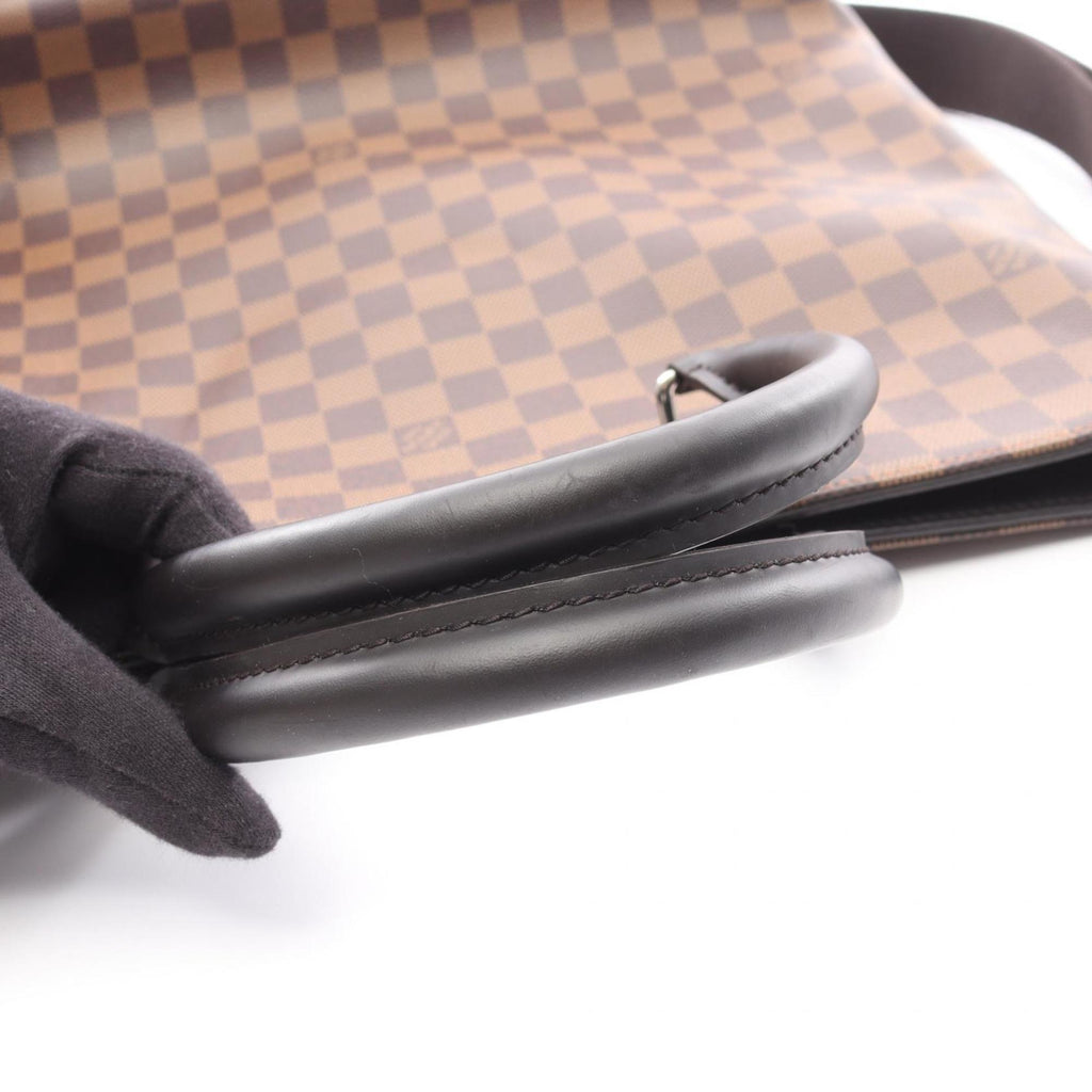 Louis Vuitton Brown Coated Canvas Leather Tote Bag (Pre-Owned)
