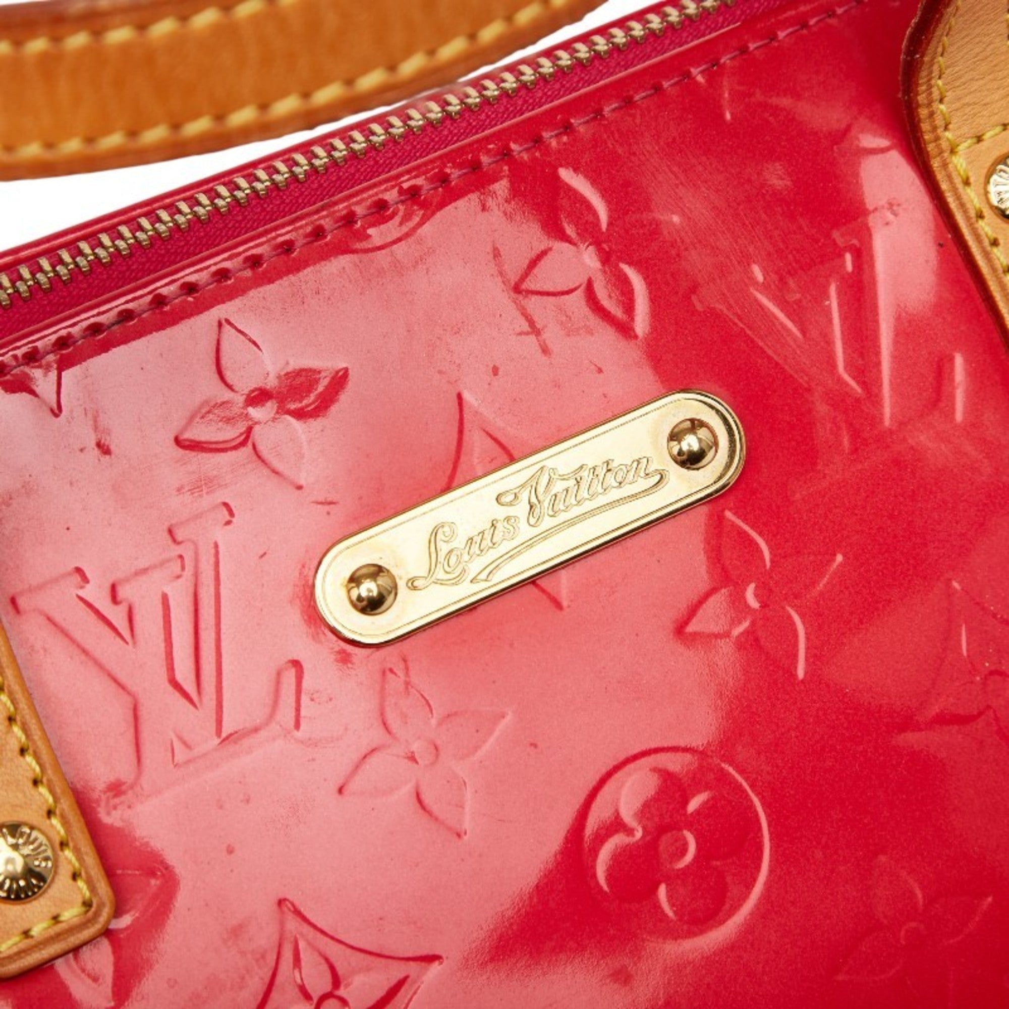 Louis Vuitton Monogram Vernis Rose Pop Patent Leather Handbag (Pre-Owned)