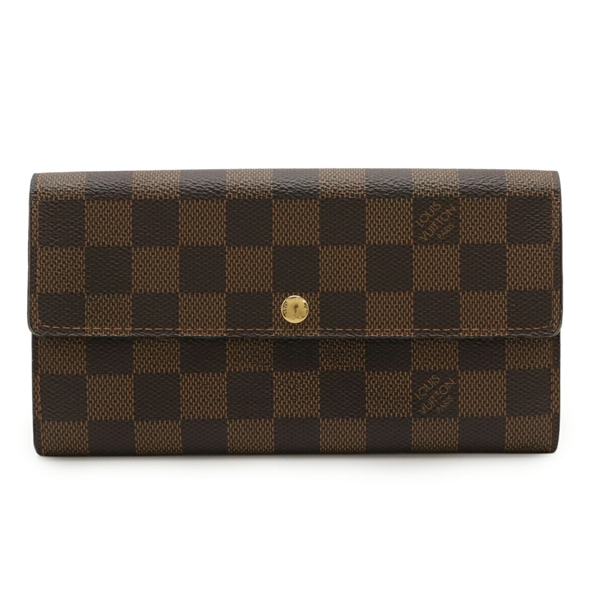 Louis Vuitton Brown Pvc Coated Canvas Damier Canvas Long Wallet (Bi-Fold) (Pre-Owned)