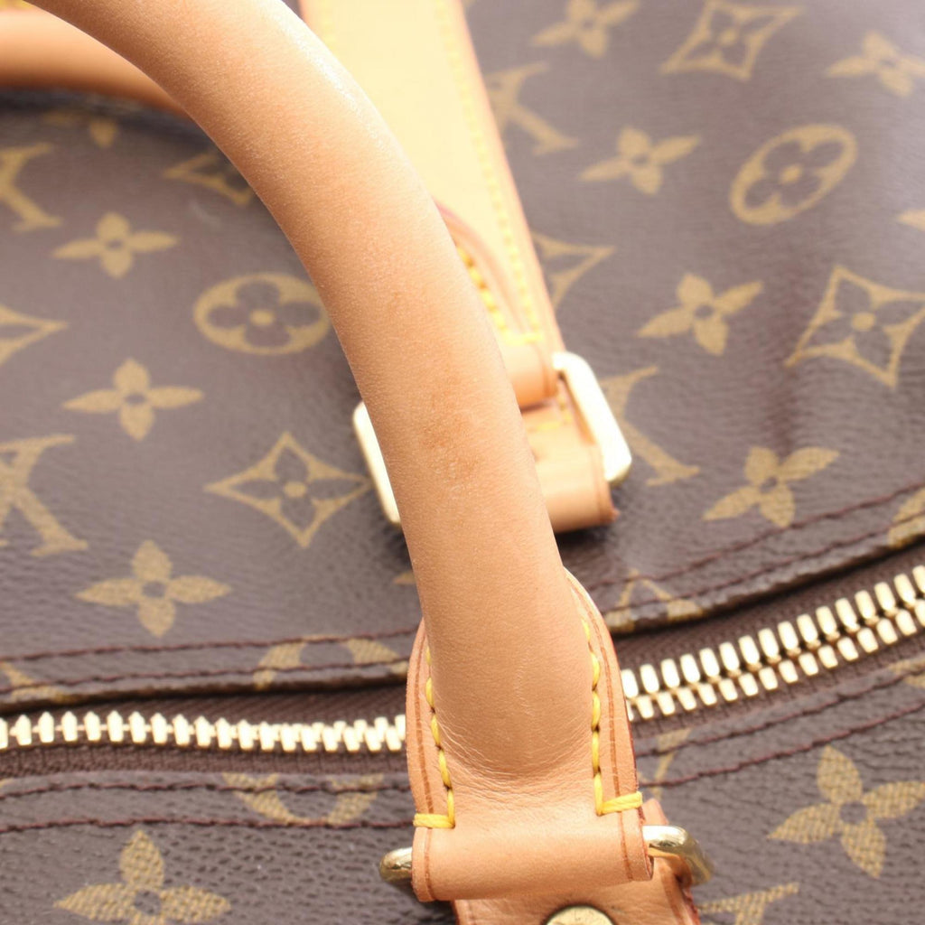 Louis Vuitton Brown Coated Canvas Leather Boston Bag (Pre-Owned)