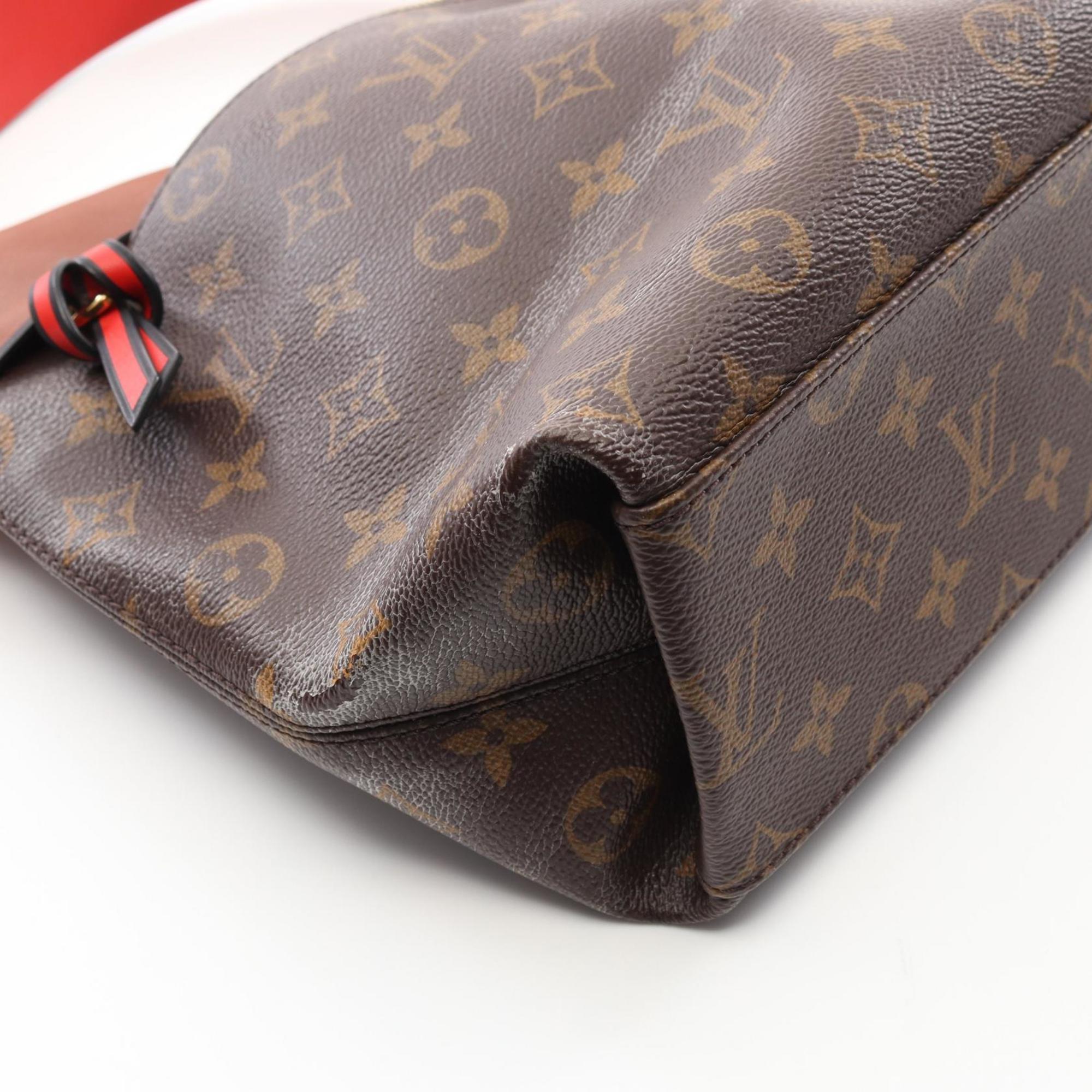 Louis Vuitton Black Brown Caramel Red Color Monogram Pvc Leather Coated Canvas Shoulder Bag (Pre-Owned)