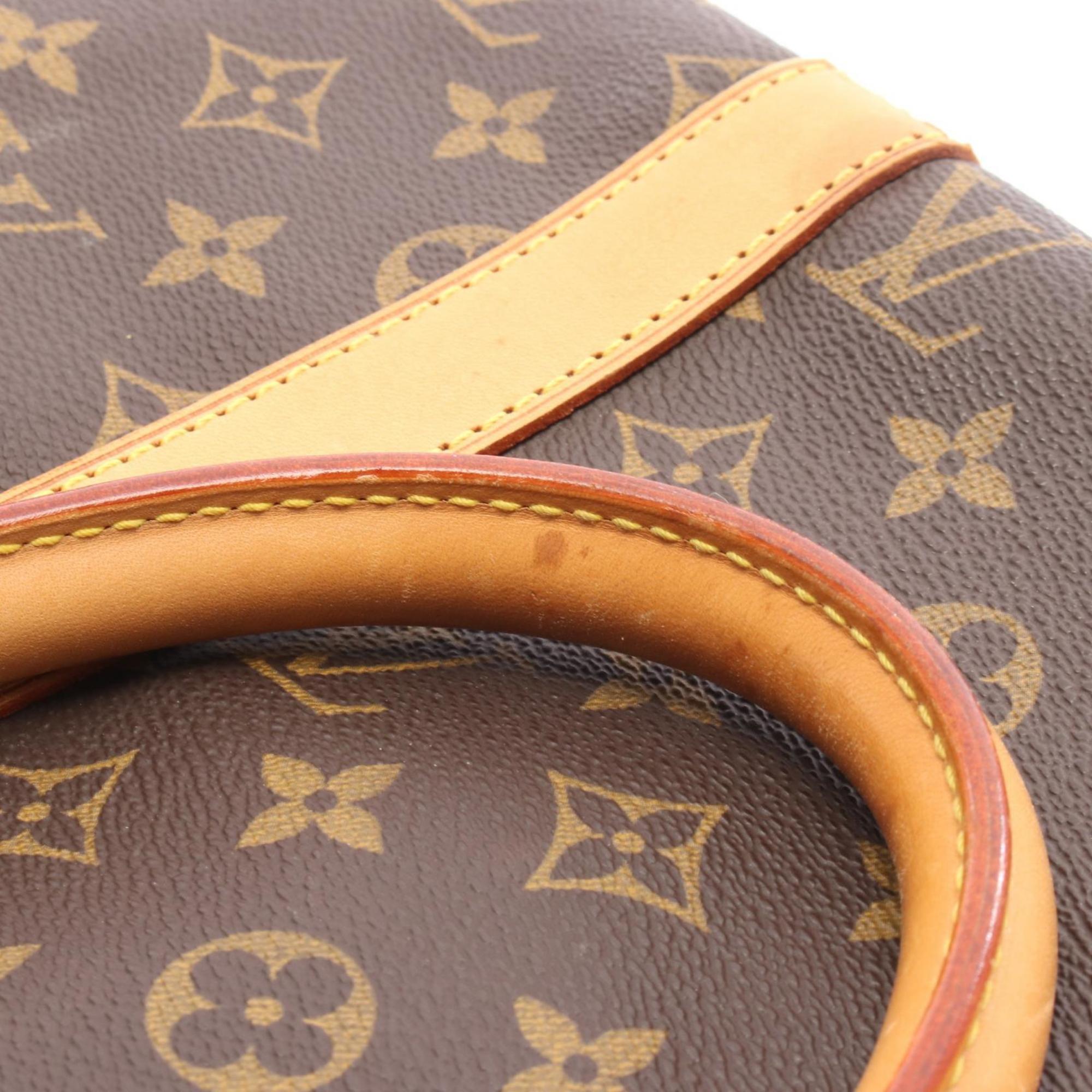 Louis Vuitton Brown Coated Canvas Leather Boston Bag (Pre-Owned)