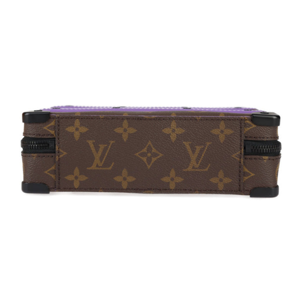 Louis Vuitton Brown Purple Pvc Leather Clutch Bag Handbag Pochette Shoulder Bag (Pre-Owned)