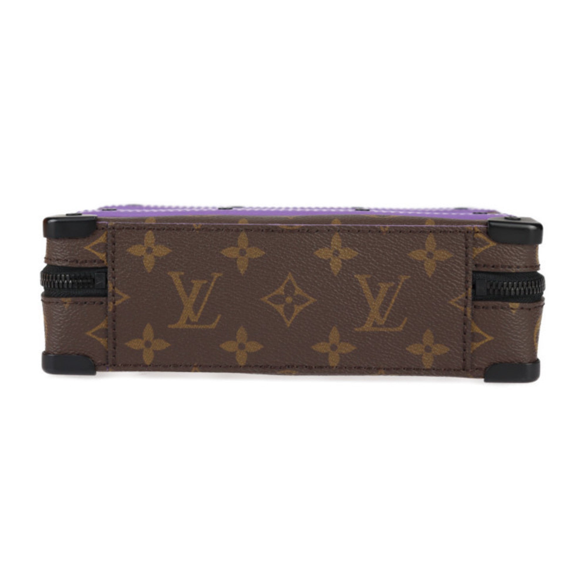 Louis Vuitton Brown Purple Pvc Leather Clutch Bag Handbag Pochette Shoulder Bag (Pre-Owned)