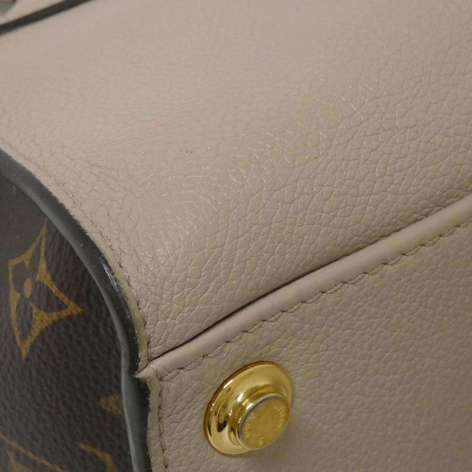 Louis Vuitton Grayish Coated Canvas Leather Handbag (Pre-Owned)