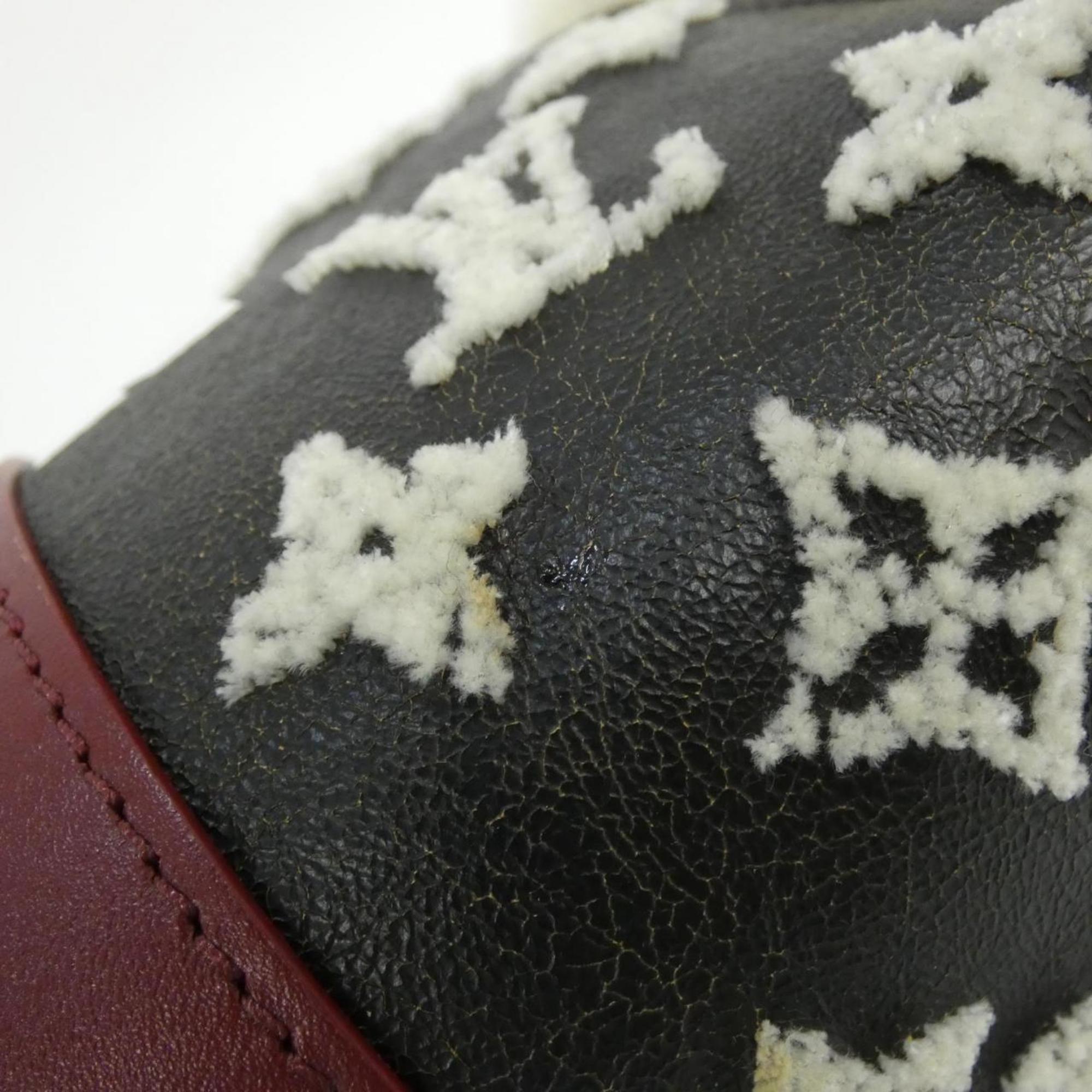 Louis Vuitton Black Ivory Rouge Leather Boston Bag (Pre-Owned)