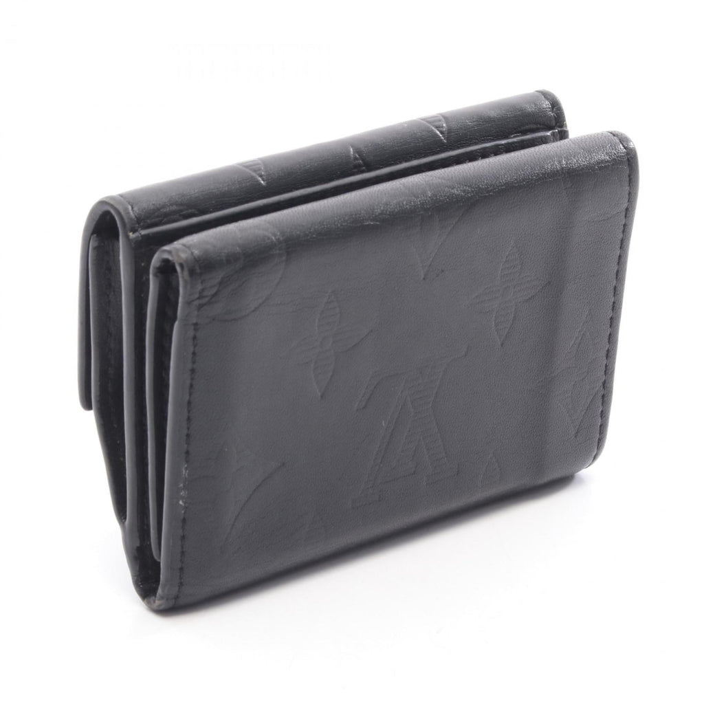Louis Vuitton Black Noir Monogram Shadow Wallet (Tri-Fold) (Pre-Owned)