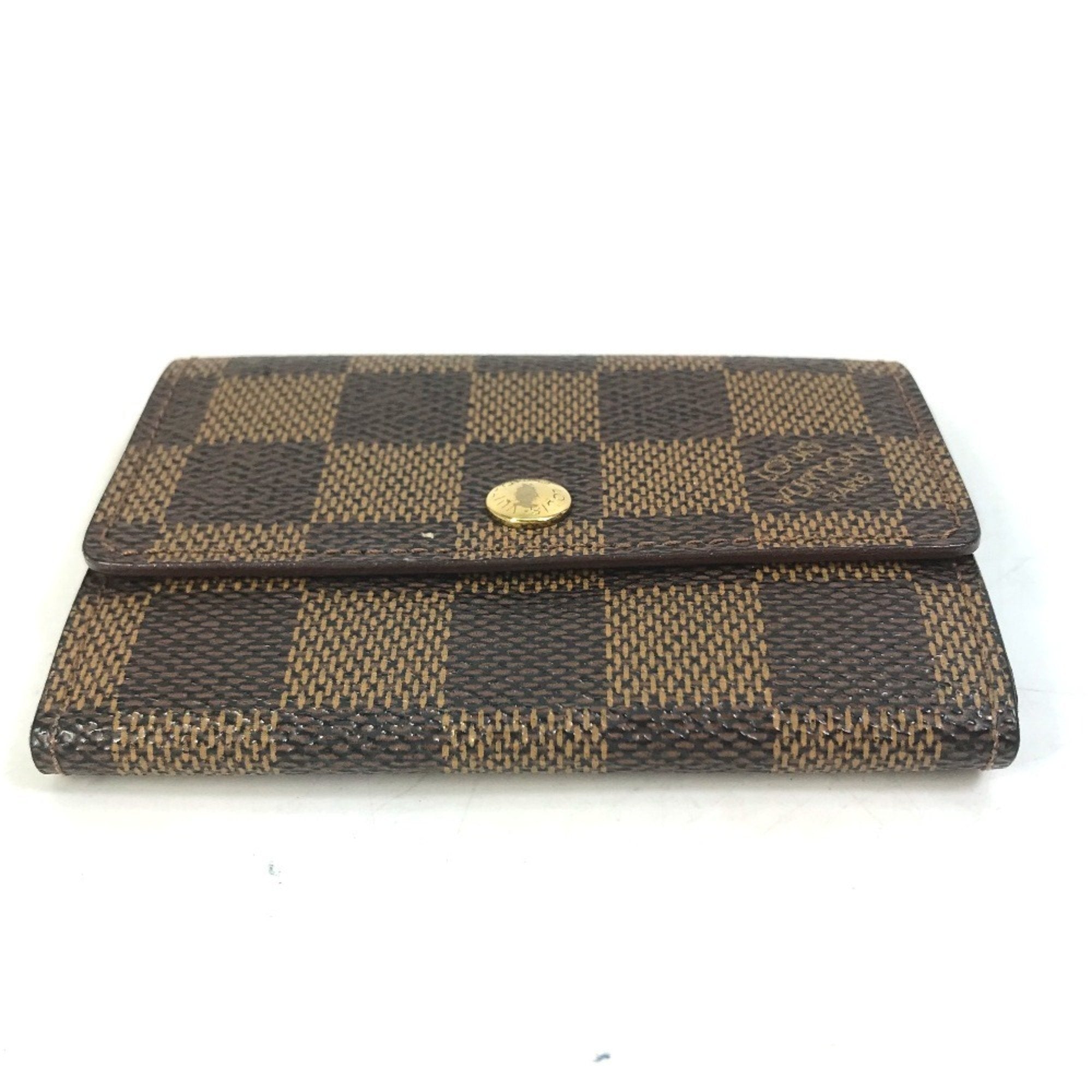 Louis Vuitton Brown Damier Canvas Ebene Damier Canvas Coin Purse/Coin Case (Pre-Owned)