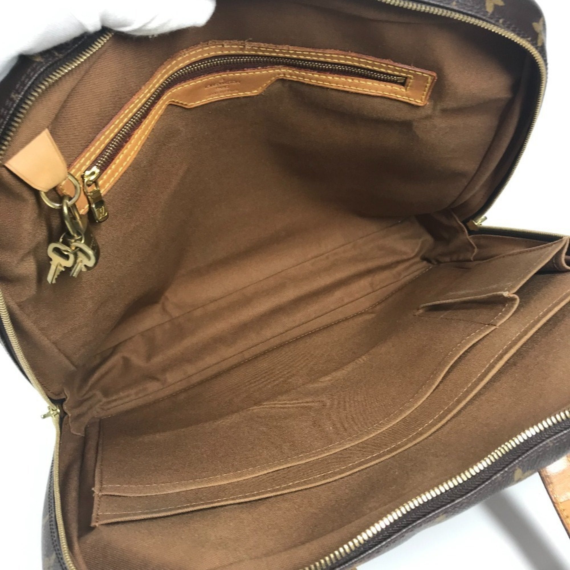 Louis Vuitton Brown Monogram Canvas Handbag Tote Bag (Pre-Owned)