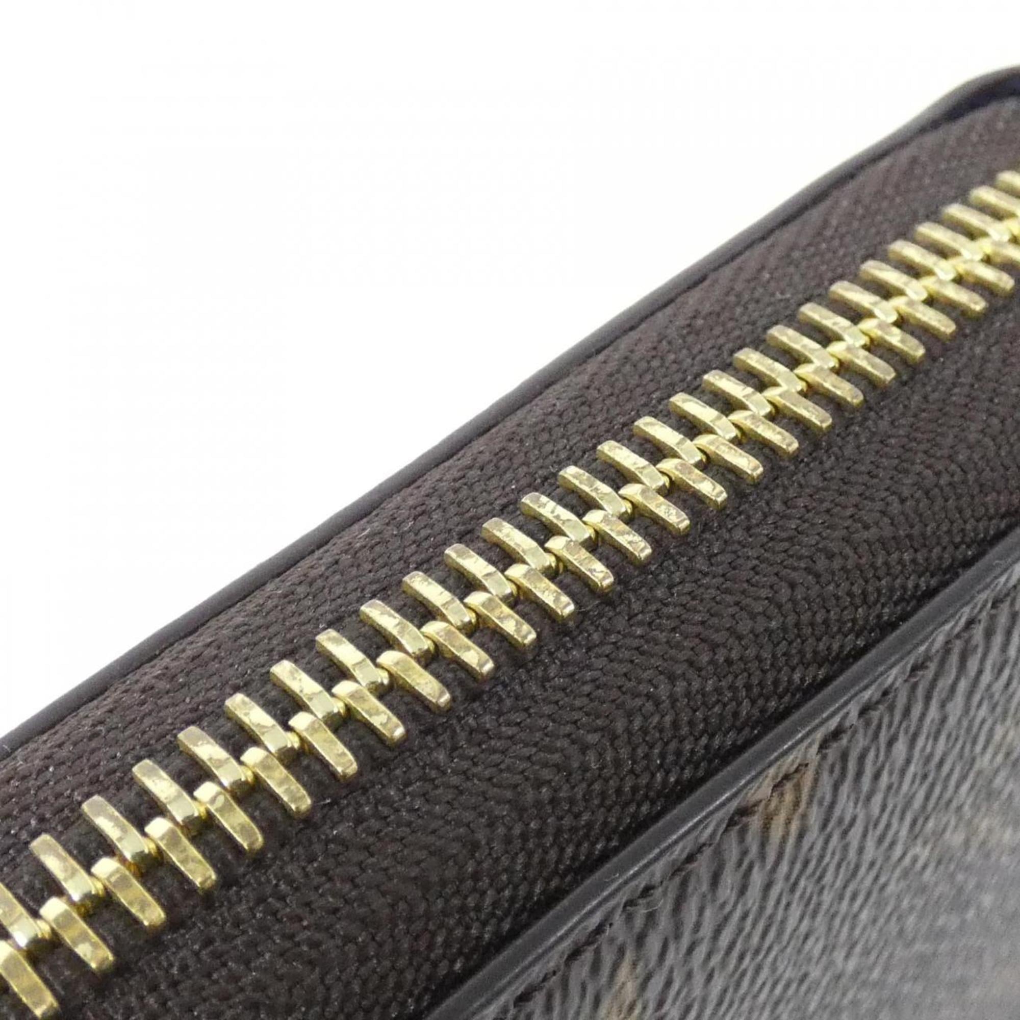 Louis Vuitton Marron Coated Canvas Long Wallet (Bi-Fold) (Pre-Owned)