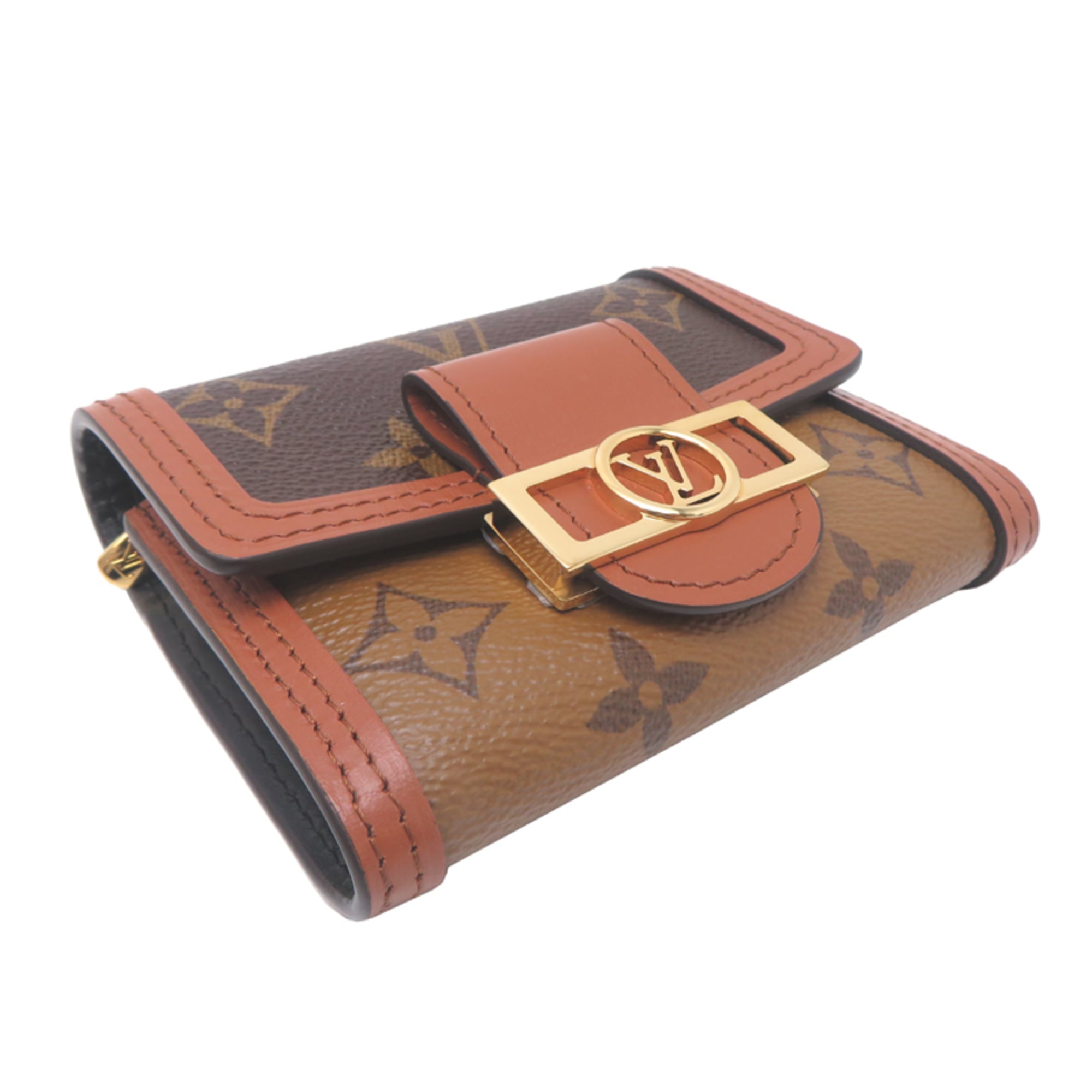 Louis Vuitton Brown Monogram Wallet (Tri-Fold) (Pre-Owned)