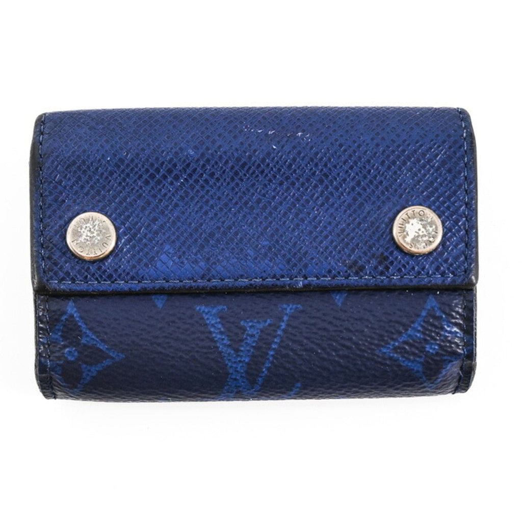 Louis Vuitton Blue Taigarama Wallet (Tri-Fold) (Pre-Owned)