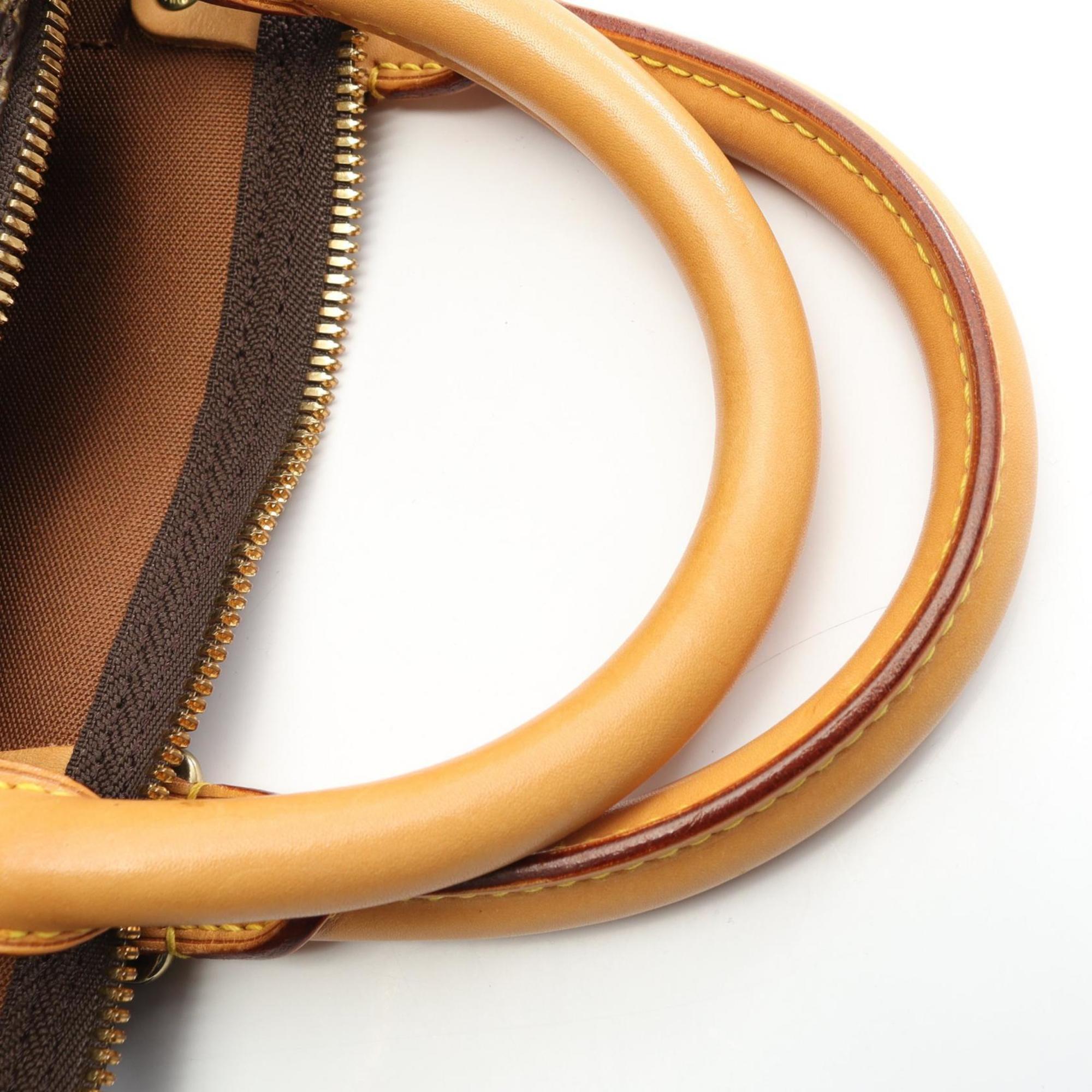 Louis Vuitton Brown Monogram Coated Canvas Leather Boston Bag (Pre-Owned)