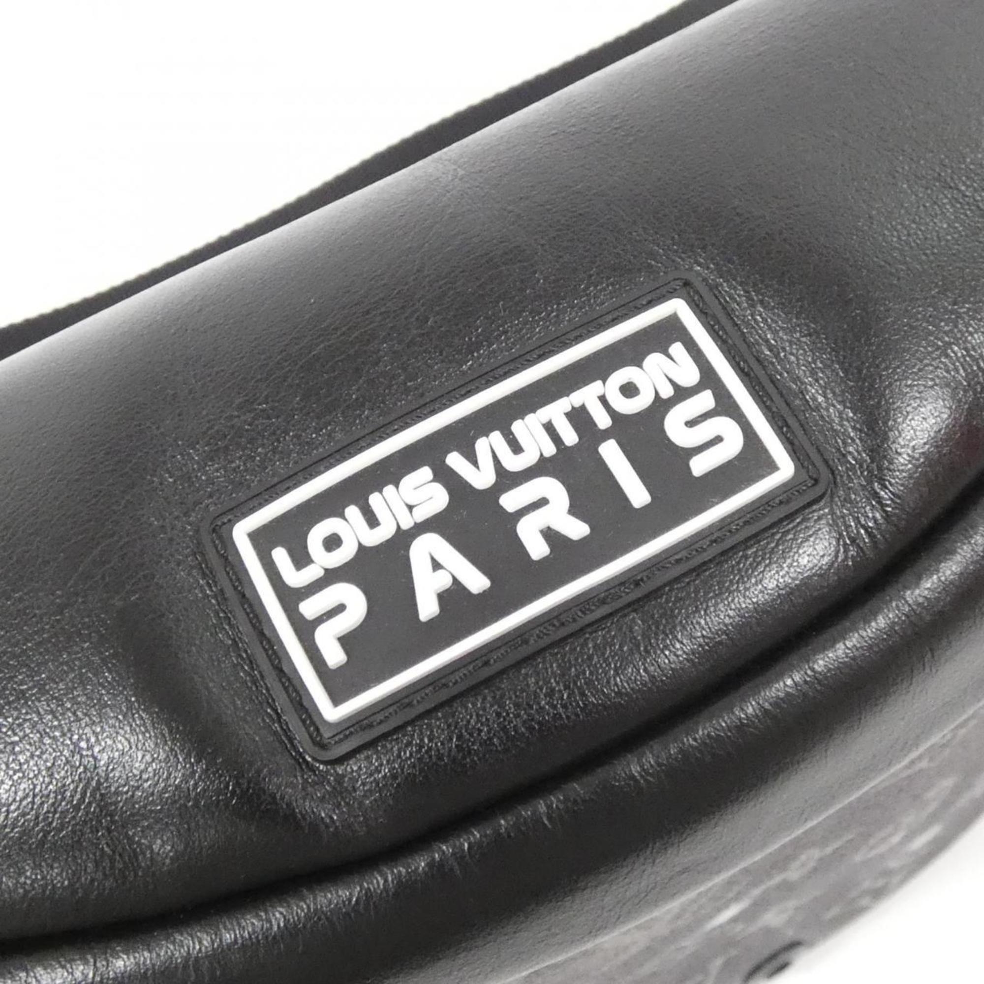 Louis Vuitton Black Silver Coated Canvas Shoulder Bag (Pre-Owned)