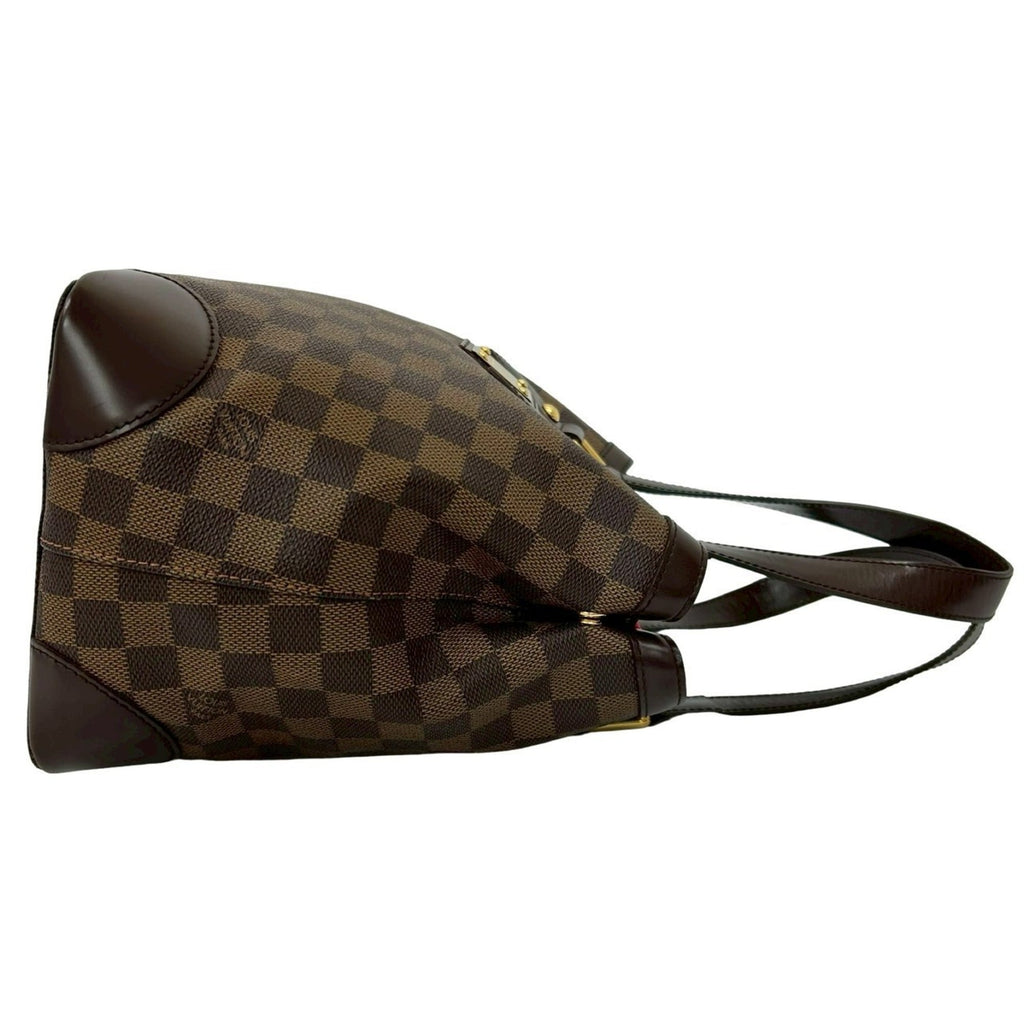 Louis Vuitton Brown Leather Pvc Handbag Tote Bag (Pre-Owned)