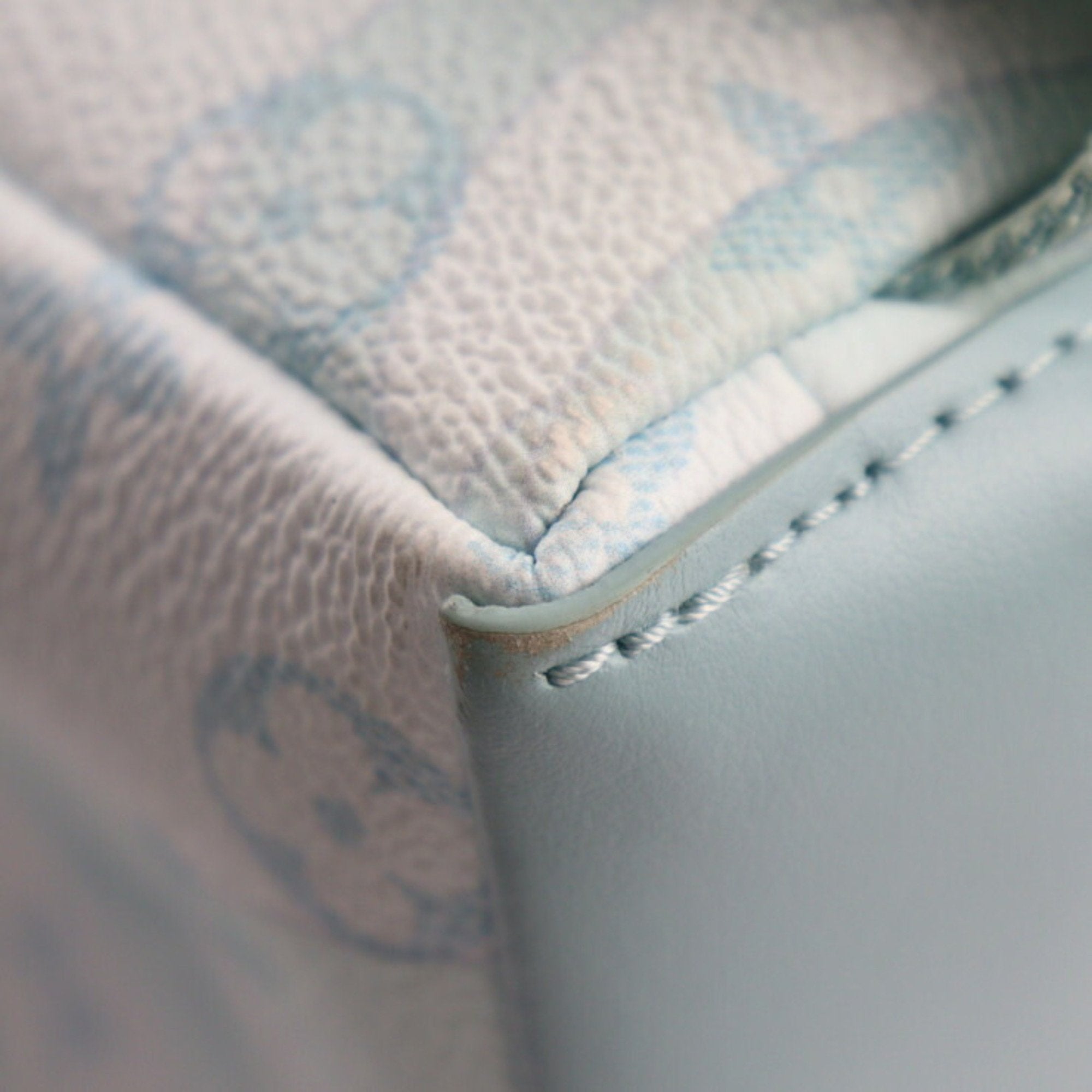 Louis Vuitton Light Blue Pvc Leather Backpack Handbag (Pre-Owned)